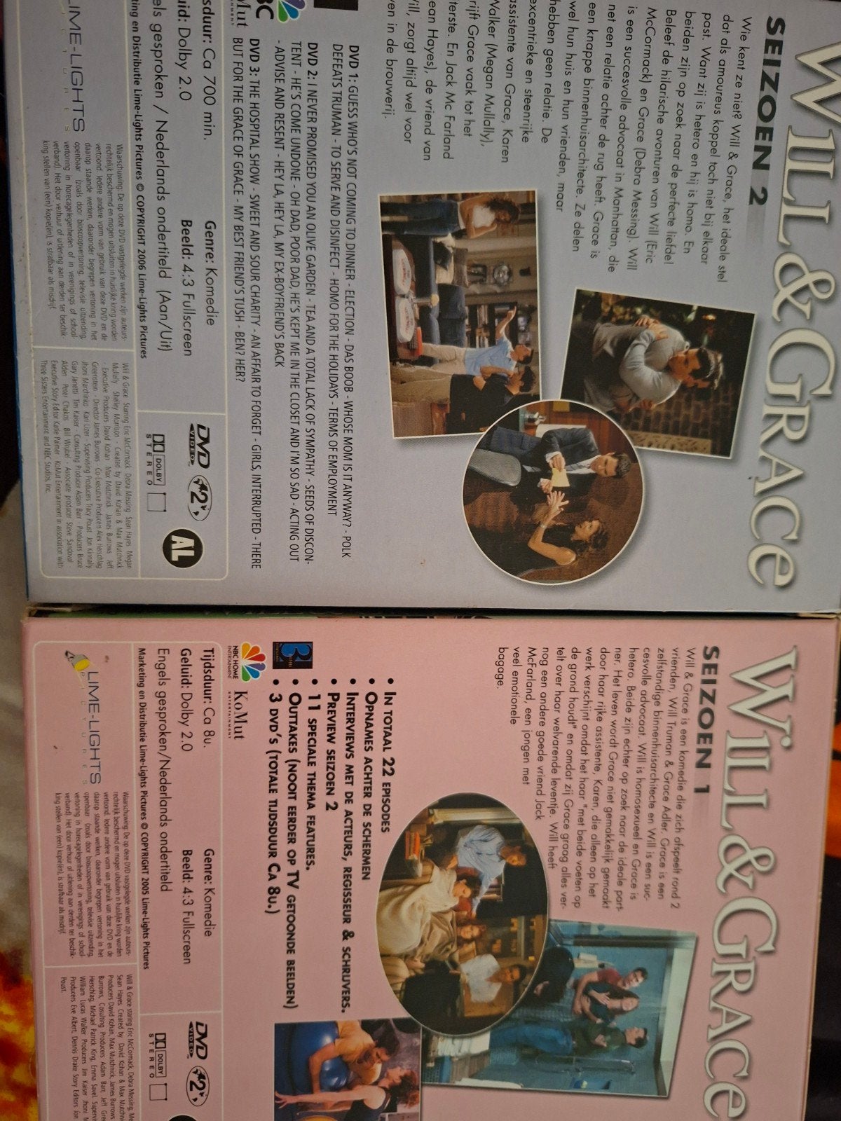 Will en Grace serie seizoen 1 en 2, Alle leeftijden, Ophalen of Verzenden, Zo goed als nieuw, Komedie