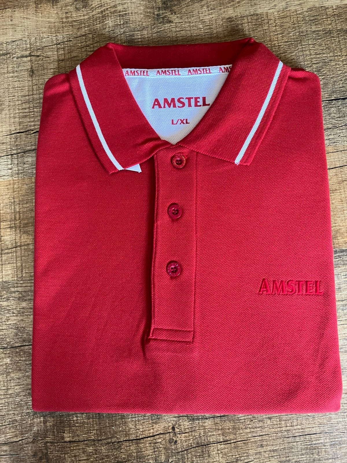 Amstel Polo Shirt Rood L/XL - Nieuw, Ophalen, Nieuw, Maat 52/54 (L), Rood