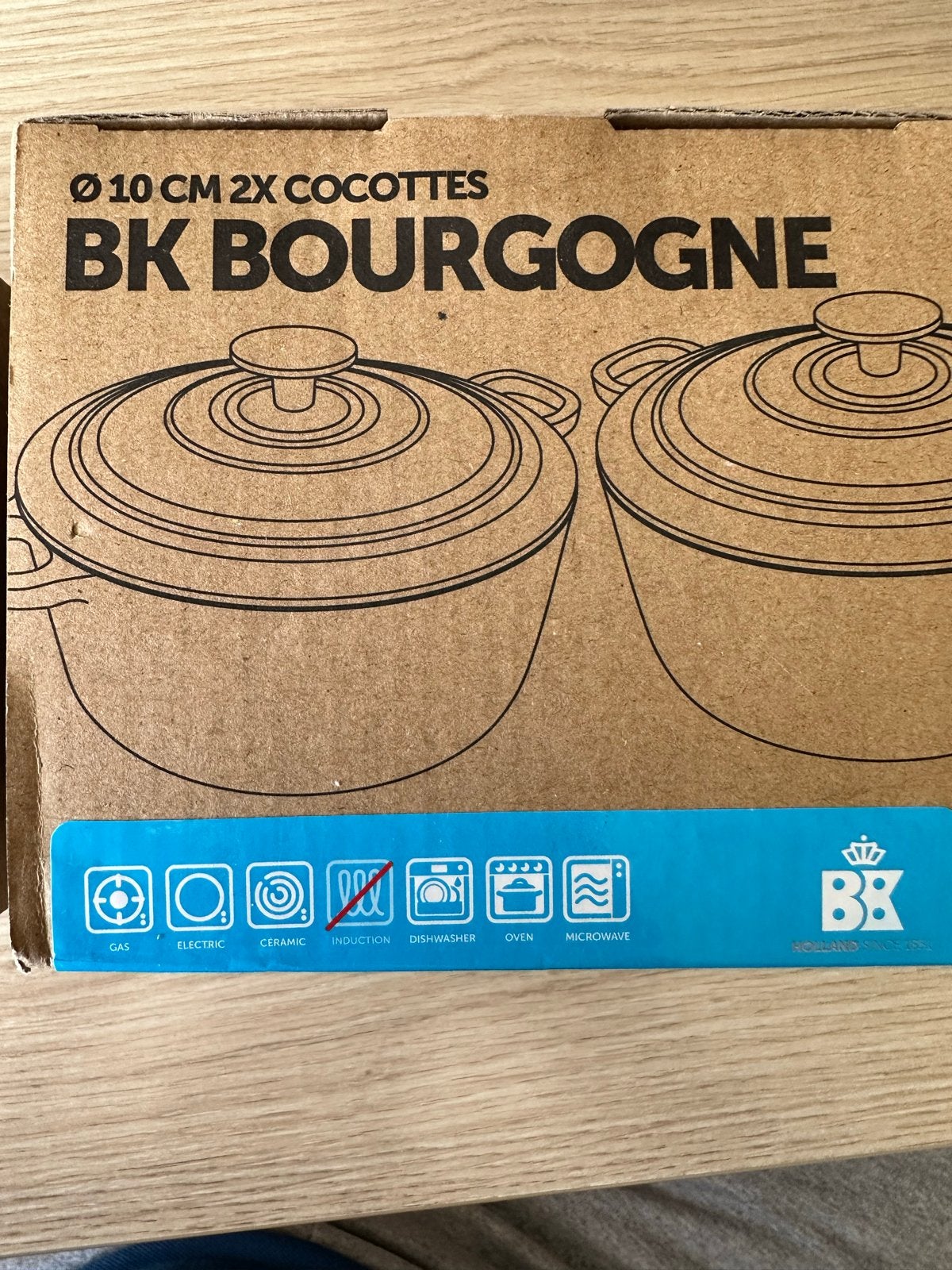 BK Bourgogne Cocottes - Ø 10 cm - 8 stuks, Huis en Inrichting, Keuken | Potten en Pannen, Ophalen, Braadpan, Met deksel, BK