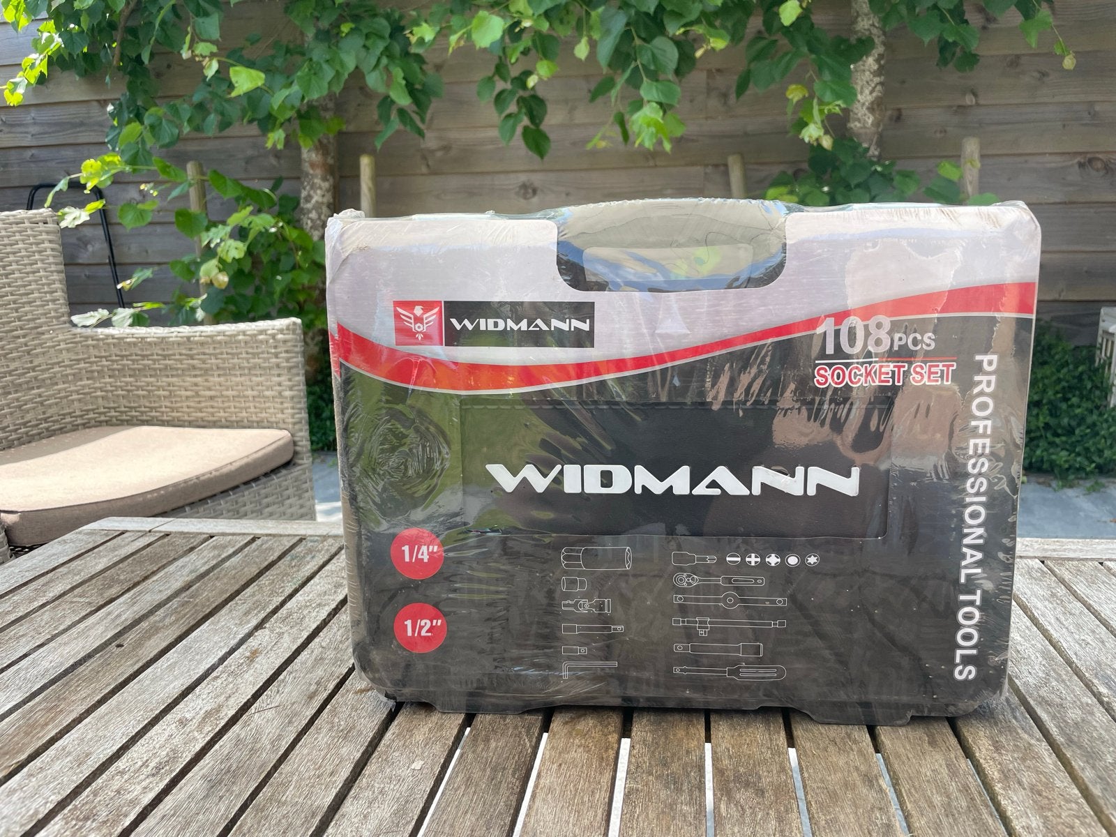 Widmann 108-delige professionele doppenset 1/4" en 1/2", Verzenden, Nieuw