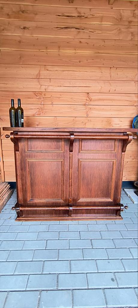 Houten bar met planken - 105x153 cm, Huis en Inrichting, Barren, Ophalen, Gebruikt