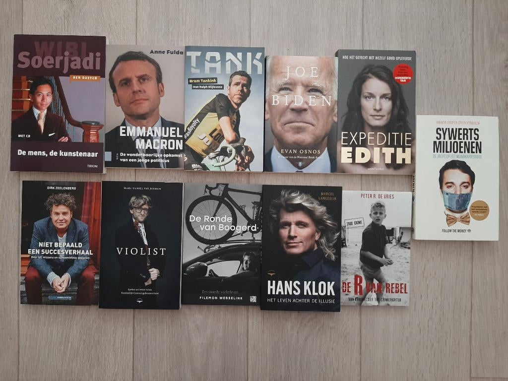 Diverse boeken oa Wibi Soerjadi Biden Macron Bram Tankink, Boeken, Ophalen, Gelezen
