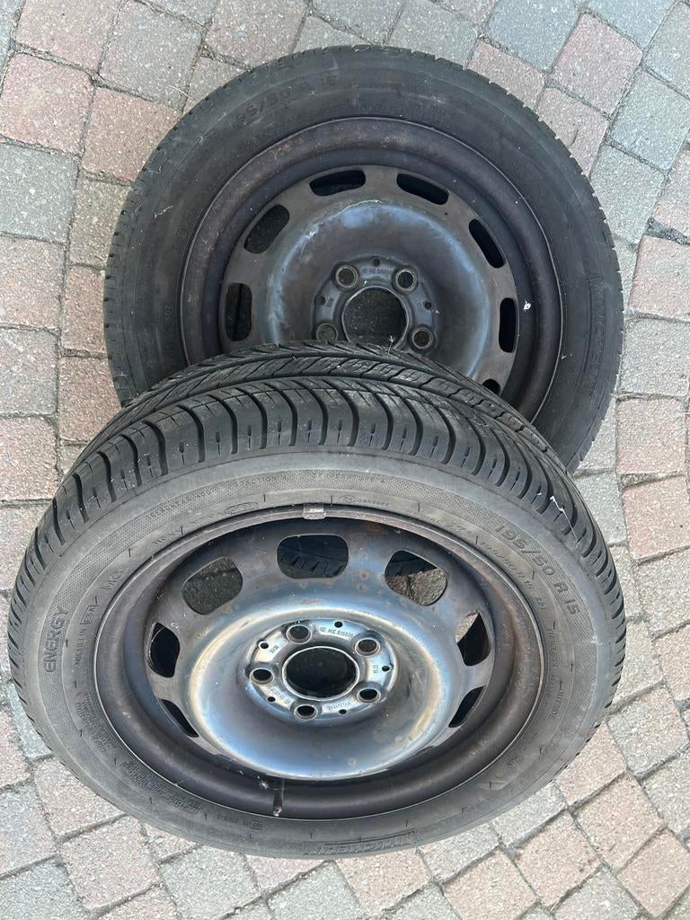2 Michelin Energy auto banden met velgen, Ophalen, Gebruikt