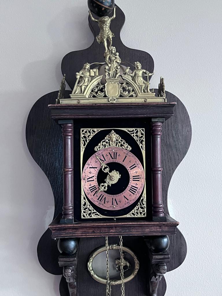 Zaanse klok met gedetailleerde versieringen, Ophalen of Verzenden