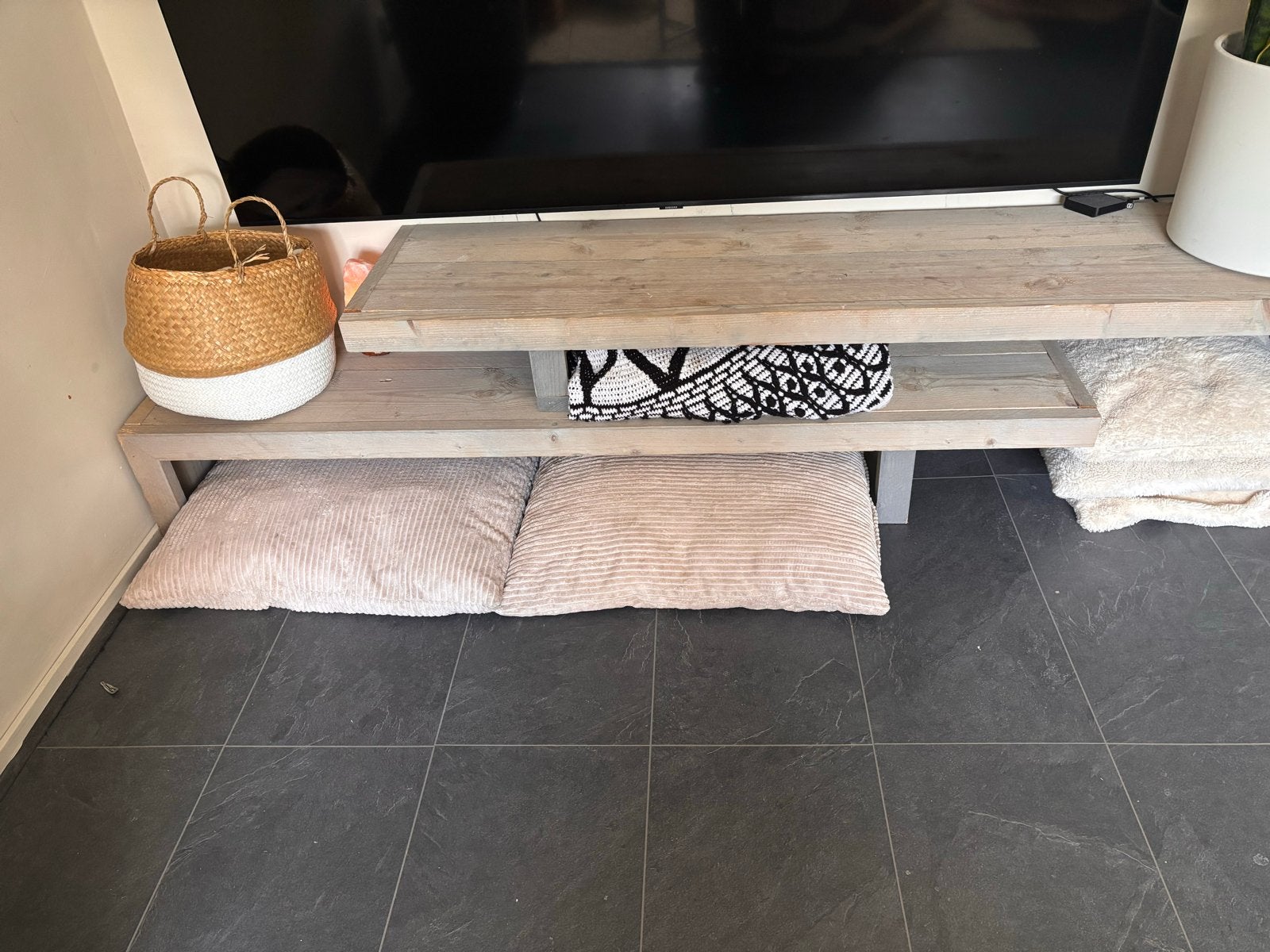 Steigerhout tv meubel - Robuust en stijlvol, Ophalen, Gebruikt, 100 tot 150 cm, Minder dan 100 cm
