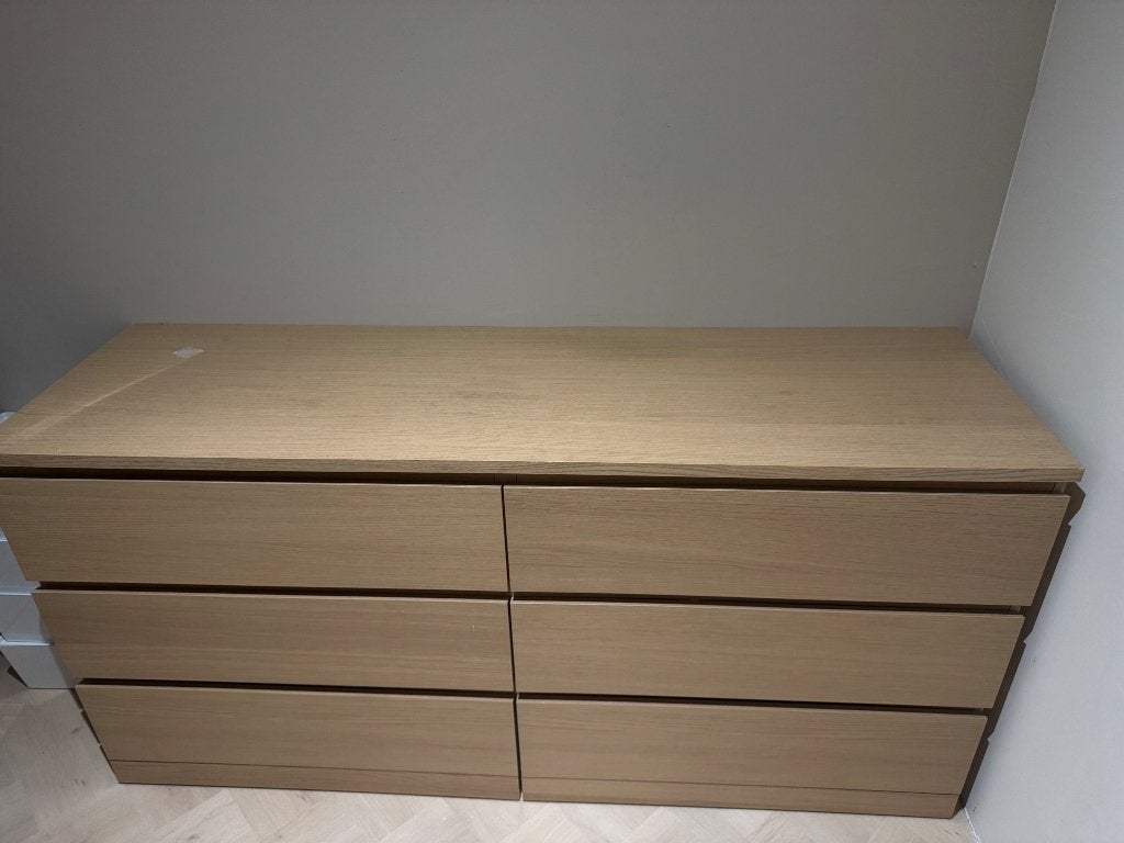 IKEA malm ladekast eiken, Ophalen, Gebruikt, 50 tot 100 cm, 3 of 4 laden