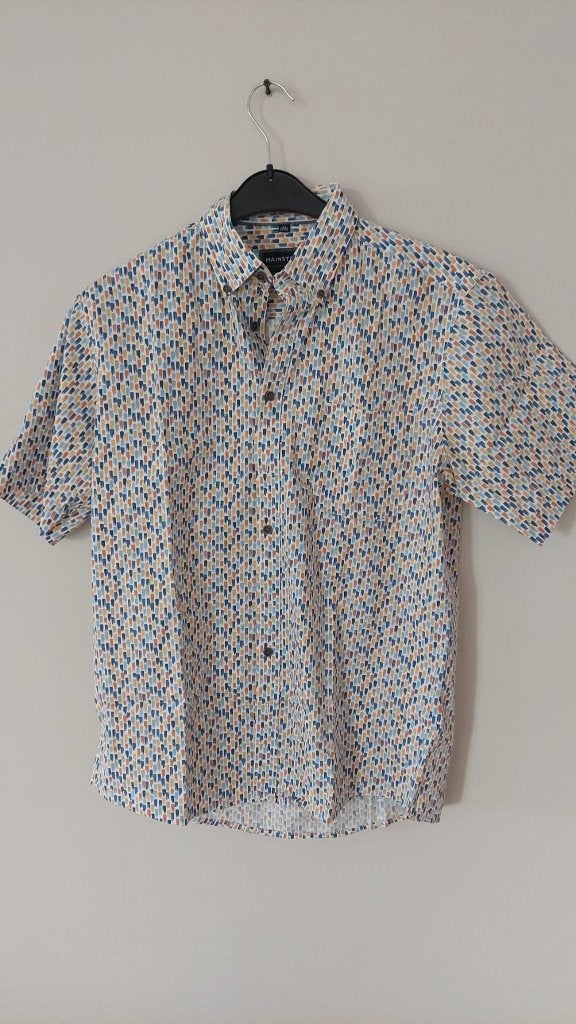 Prachtige blouse met korte mouwen - Mainstream - M, Kleding | Heren, Wit, Zo goed als nieuw, Mainstream, Halswijdte 39/40 (M)