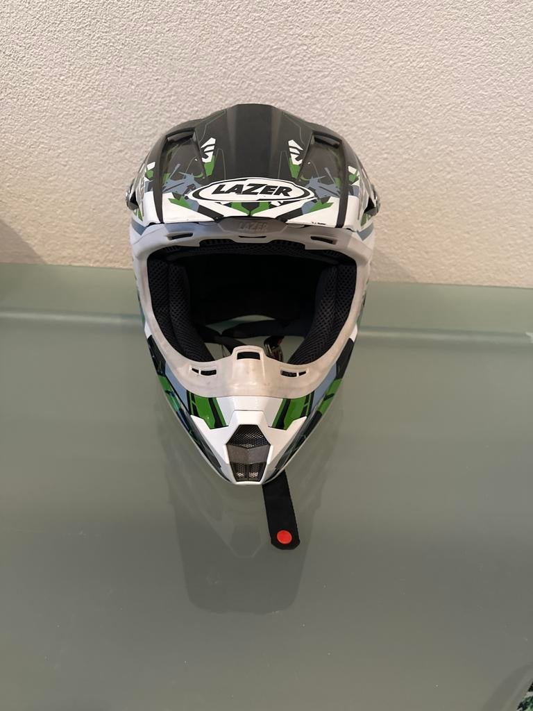 Lazer Offroadhelm met bril - Maat L, Motoren, Lazer, Ophalen of Verzenden, L, Tweedehands