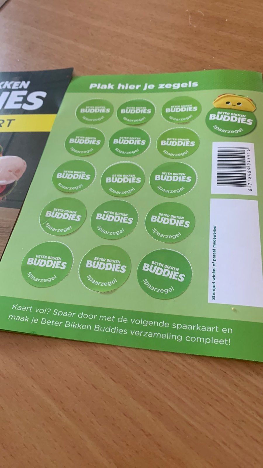 Volle spaarkaart beter bikken Buddies van de Plus., Hobby en Vrije tijd, Ophalen, Volle spaarkaart