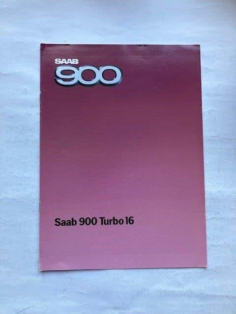 Saab  900  Turbo  16         brochure     Nederlands    1984, Ophalen of Verzenden, Zo goed als nieuw, Overige merken