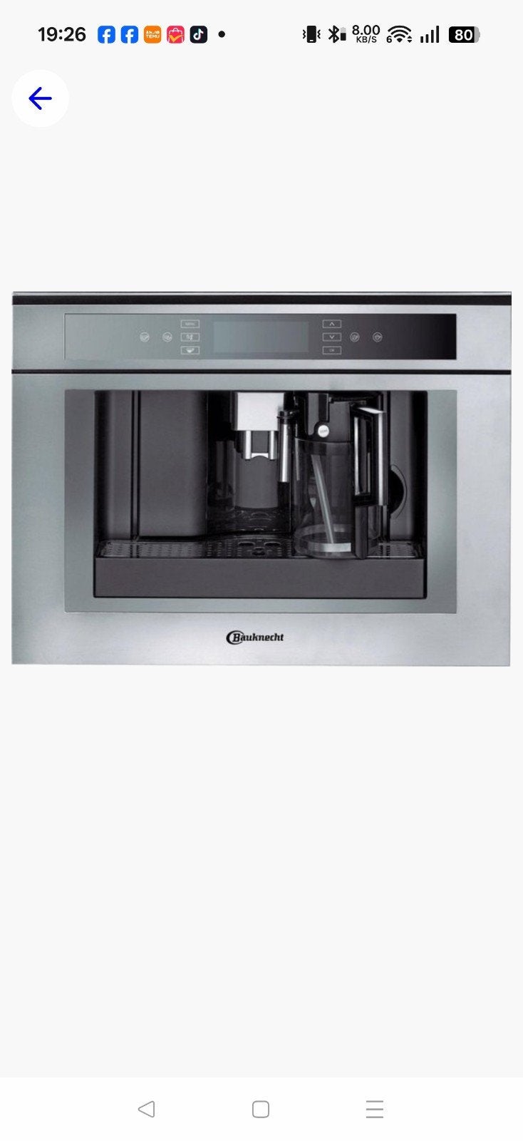KMT 9145 PT Volautomatische Koffiemachine - Bauknecht, 10 kopjes of meer, Koffiemachine, Ophalen of Verzenden, Zo goed als nieuw