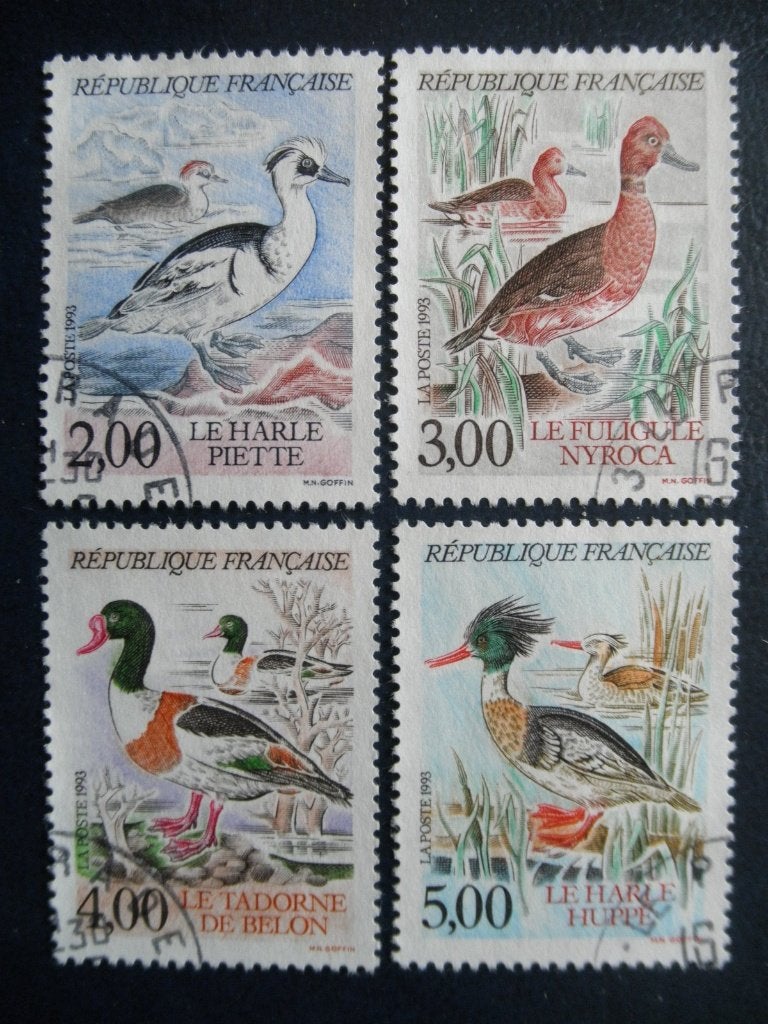Postzegels Frankrijk 1993 vogels - cw. € 5,50., Ophalen of Verzenden, Gestempeld