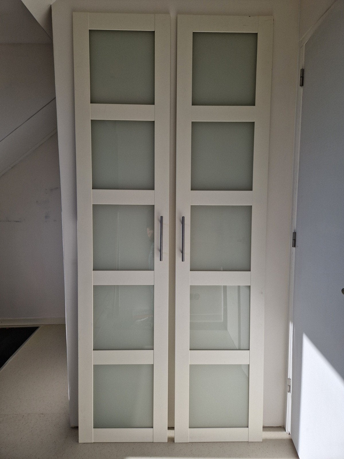PAX BERGSO deuren frosted glas/wit 50x229cm, Ophalen, Gebruikt, 200 cm of meer, 50 tot 100 cm