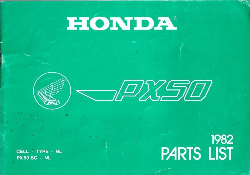 Honda PX50 Parts list onderdelenboek bromfiets 1982, Ophalen of Verzenden, Zo goed als nieuw