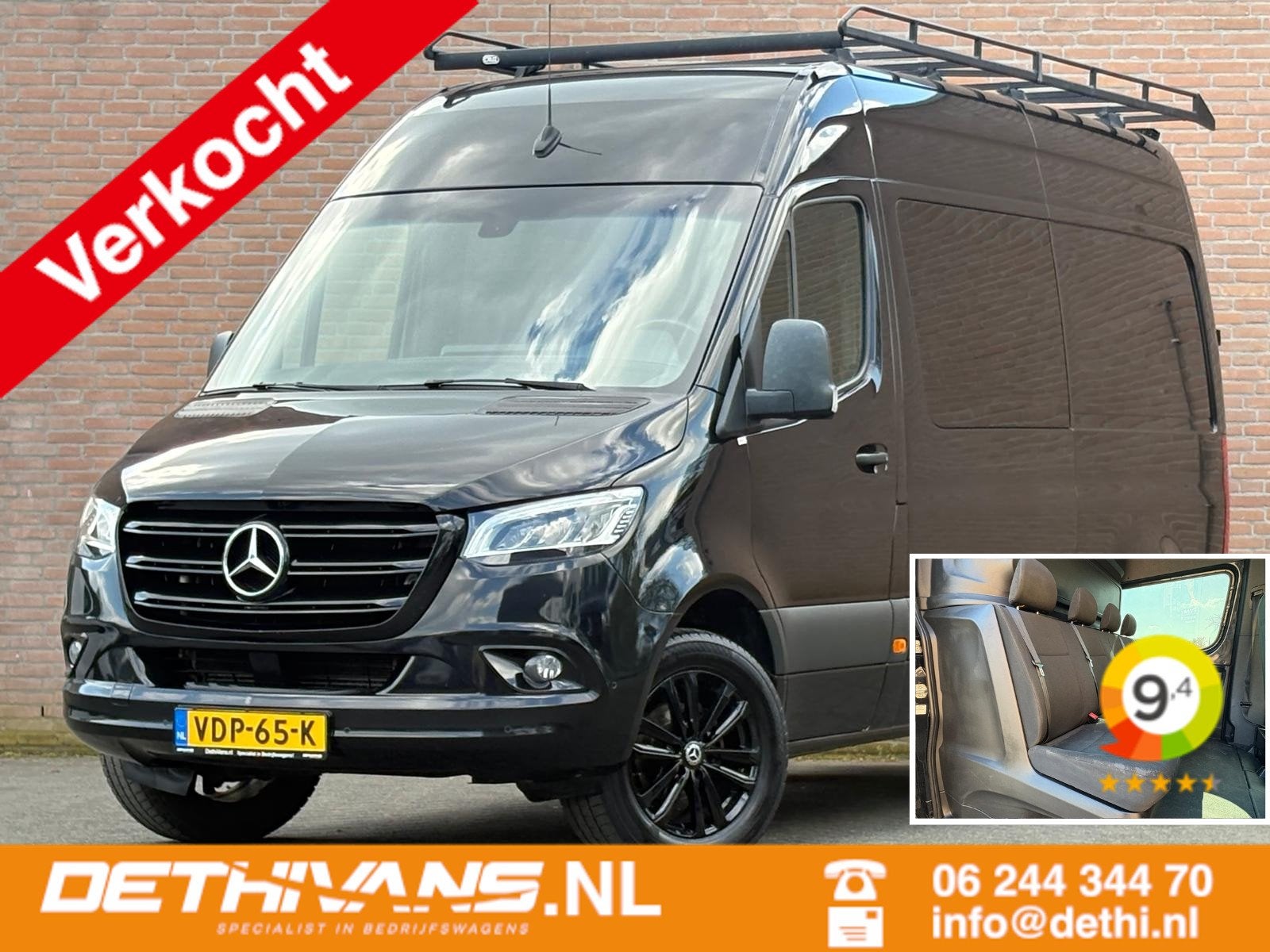 Mercedes-Benz Sprinter 319CDI 3.0V6 L2H2 Dubbelcabine / Came, Auto's, Gebruikt, 7 stoelen, Bedrijf, Onderhoudsboekje