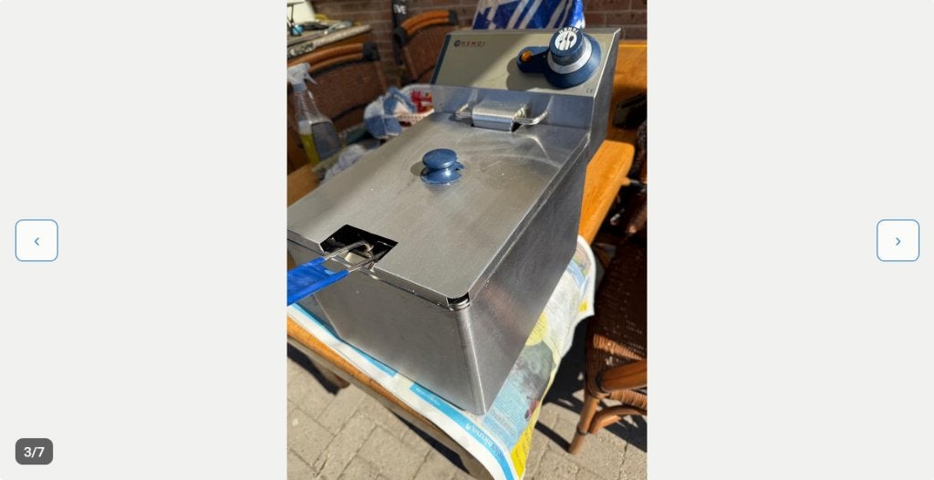 Hendi 4 Liter Friteuse., 4 liter of meer, Ophalen, Gebruikt, Uitneembare binnenpan