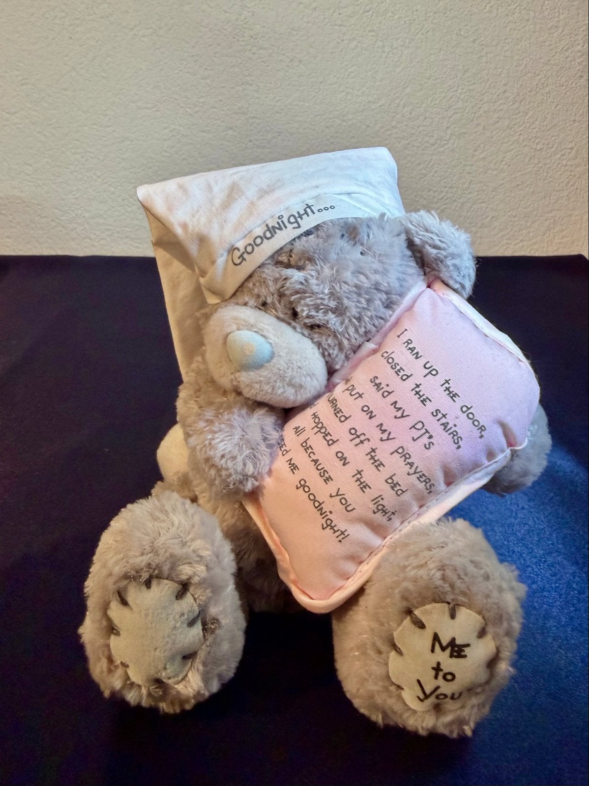 Me to You Tatty Teddy Goodnight Beer met slaapmuts en kussen, Overige merken, Overige karakters, Beer, Grijs
