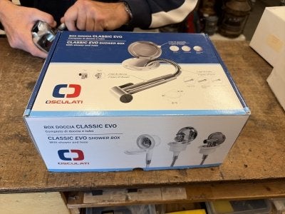 Evo white deck shower PVC 2,5mm 2.5M, Niet ingevuld, Gebruikt, Niet ingevuld, Niet ingevuld