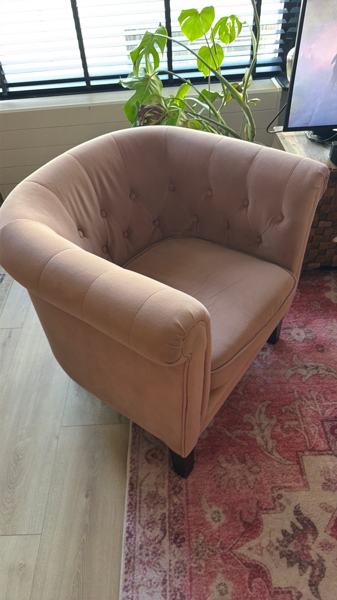 Gave roze fauteuil, Ophalen, Gebruikt, Minder dan 75 cm, Landelijk, klassiek
