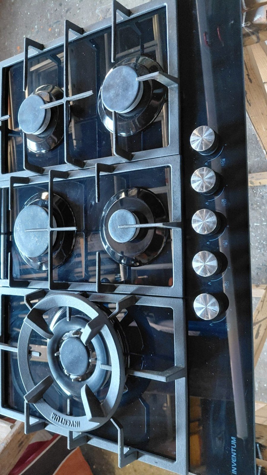 Inventum Inbouw Gaskookplaat IKG7523VWG/L01, Ophalen, Gebruikt, Minder dan 85 cm, Warmhoudplaat