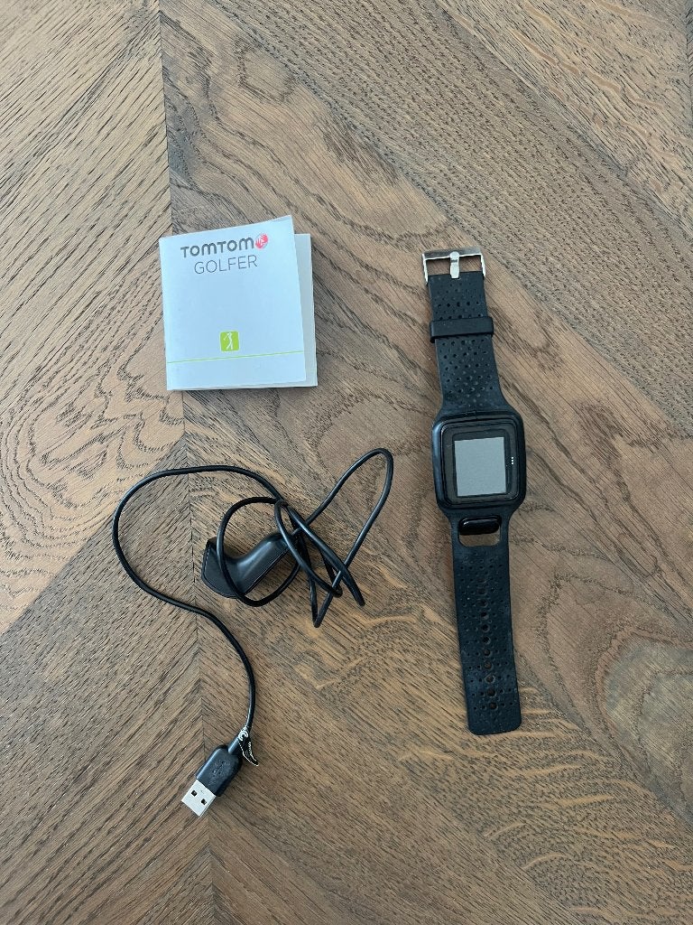 TomTom golfer 1 GPS golfhorloge, Zwart, Ophalen of Verzenden, Zo goed als nieuw, GPS