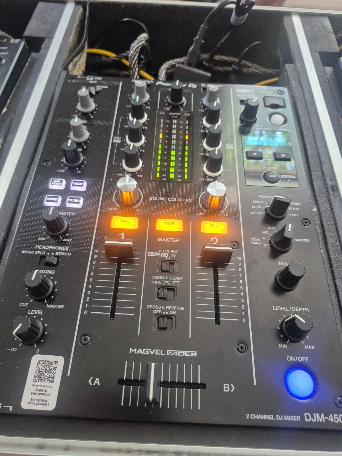 Pioneer DJM-450 2-kanaals DJ-mixer incl. btw, Ophalen of Verzenden, Zo goed als nieuw, Minder dan 5 kanalen