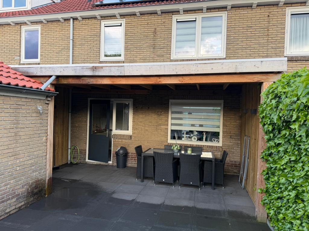 Houten overkapping veranda, Ophalen of Verzenden, Zo goed als nieuw, Veranda