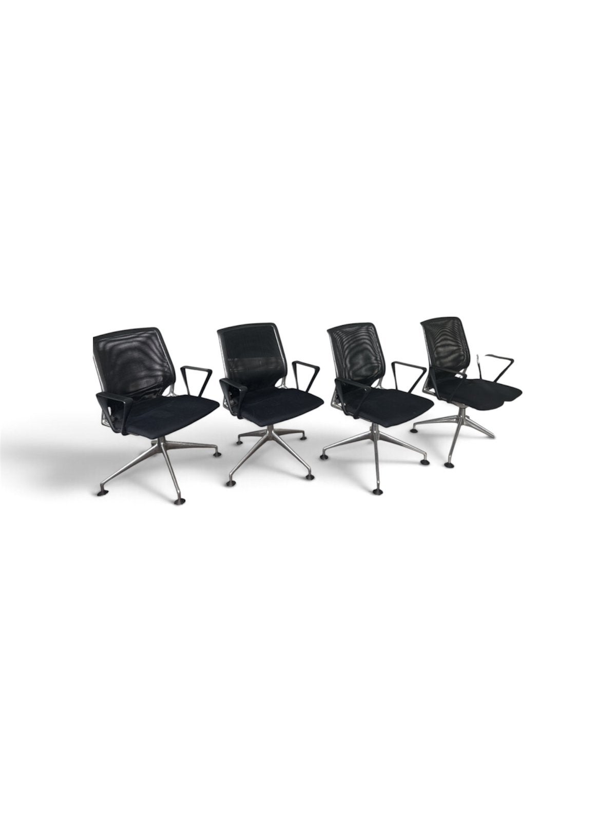 Vitra Meda bureaustoelen / vergaderstoelen – set van 4, Ophalen of Verzenden, Zwart