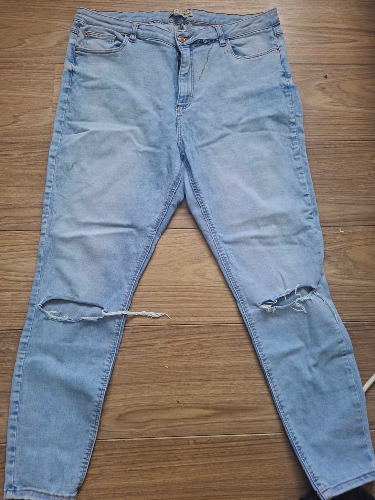 Dames jeans maat 48, Blauw, Maat 46/48 (XL) of groter, Ophalen of Verzenden, Lang