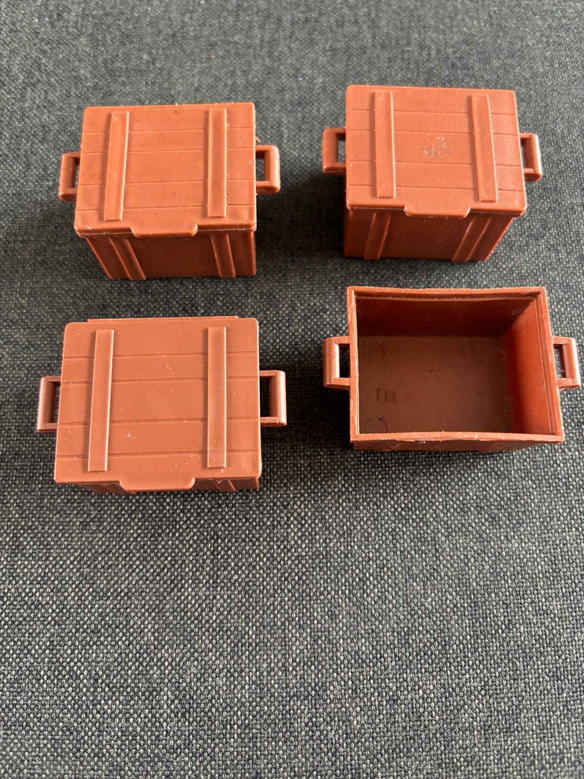 Playmobil Lichtbruine Opslag/Schatkisten (4 stuks), Gebruikt, Losse onderdelen, Overige typen, Ophalen of Verzenden