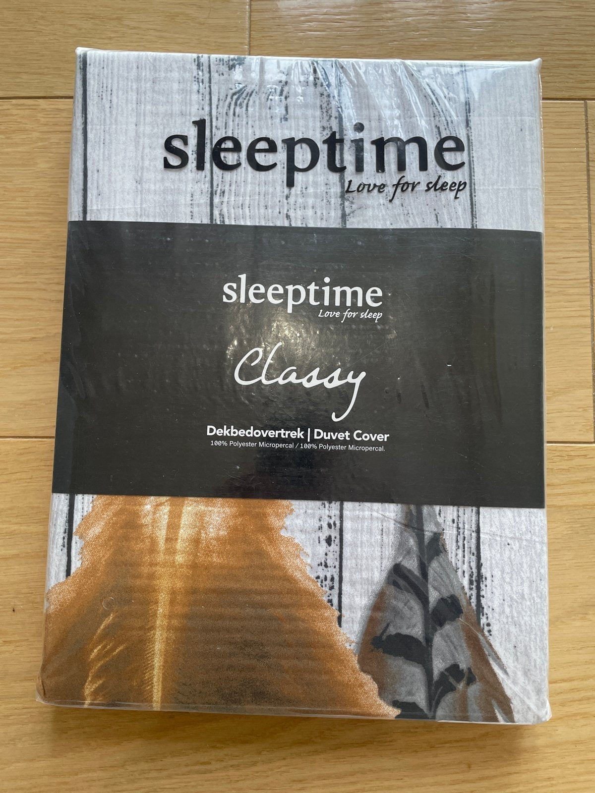Sleeptime Classy Dekbedovertrek Urban Feathers White, Eenpersoons, Wit, Dekbedovertrek, Nieuw