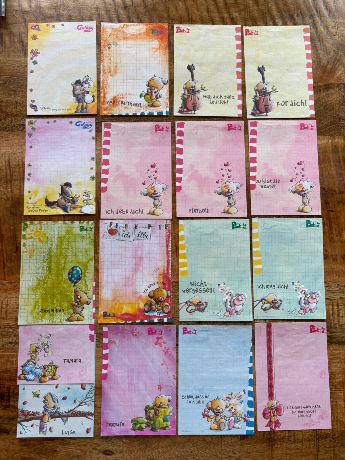 Diddl pimboli galupy blaadjes A6 naamblaadjes, Verzenden, Zo goed als nieuw, Papier, Kaart of Schrift