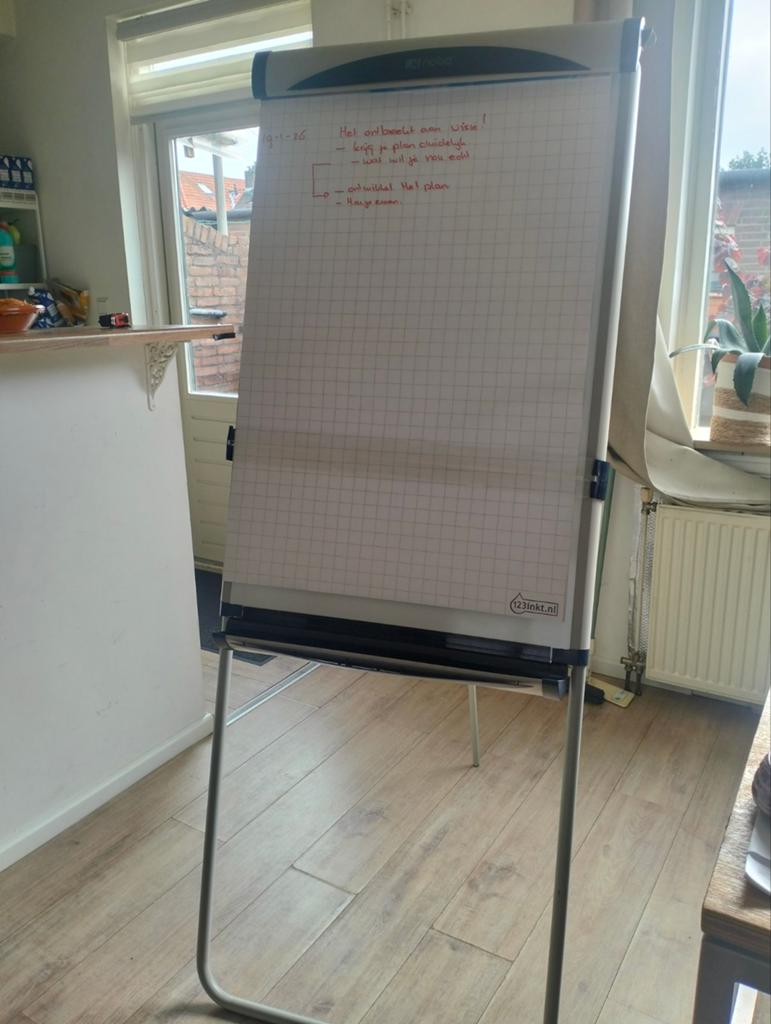 Nobo Whiteboard met twee flipovers, Ophalen, Gebruikt