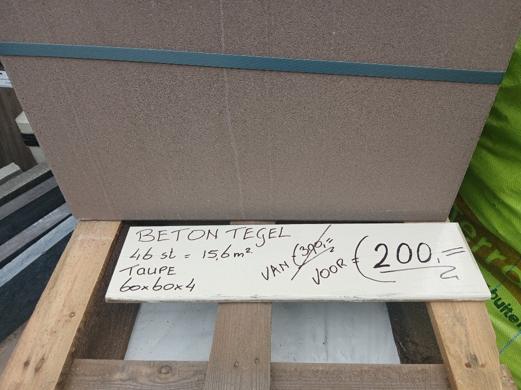 Betontegels, Tuin en Terras, Tegels en Klinkers, Ophalen, Nieuw, 10 m² of meer, Beton