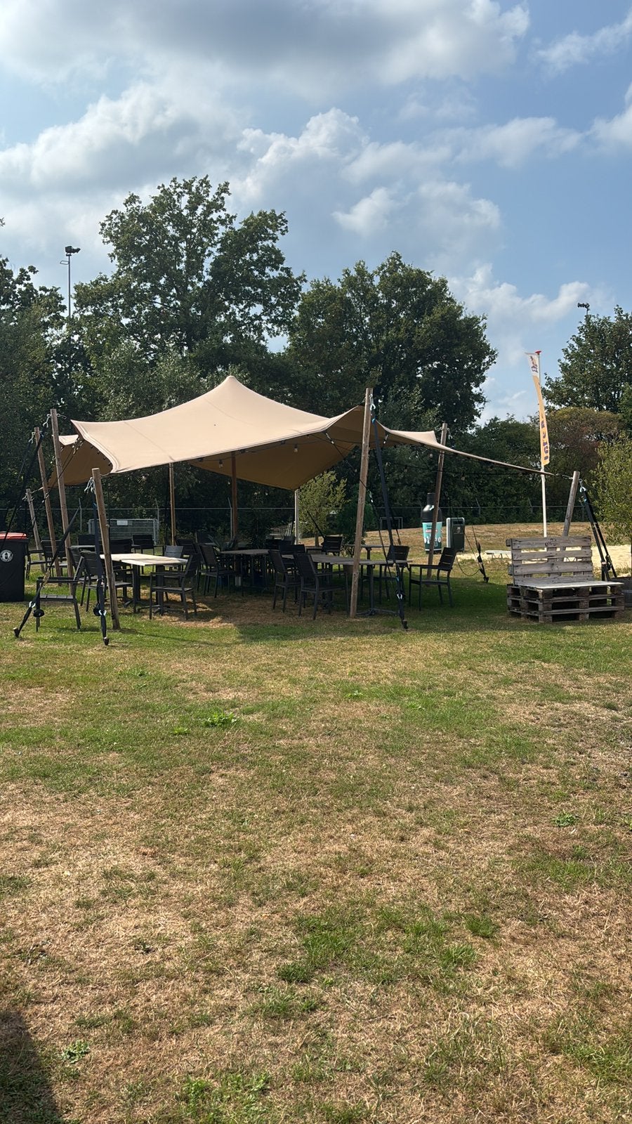 Strechtent African 6x10m Zand, Tuin en Terras, Ophalen, Overige typen, 6 meter of meer, 2 meter of meer