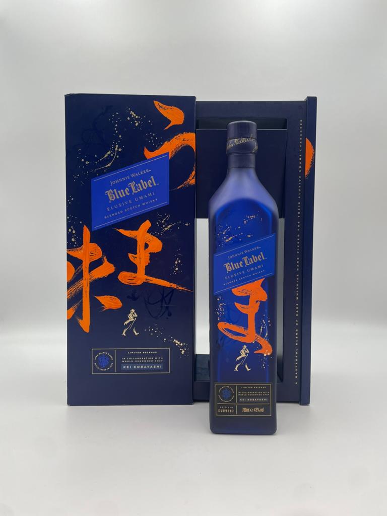 Lege Johnnie Walker Blue Label Elusive Umami fles met doos, Ophalen of Verzenden