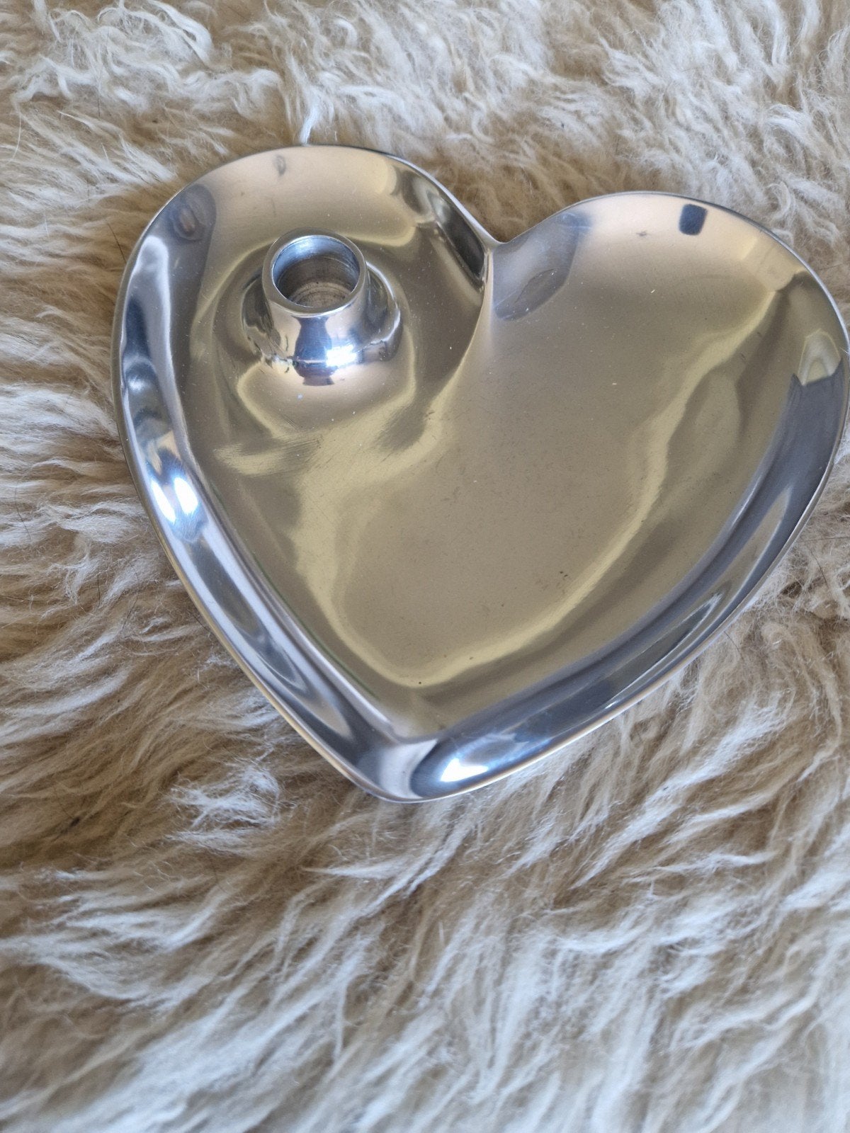 Riviera Maison Heart Candle Plate L., Ophalen of Verzenden, Metaal, Kandelaar, Zilver