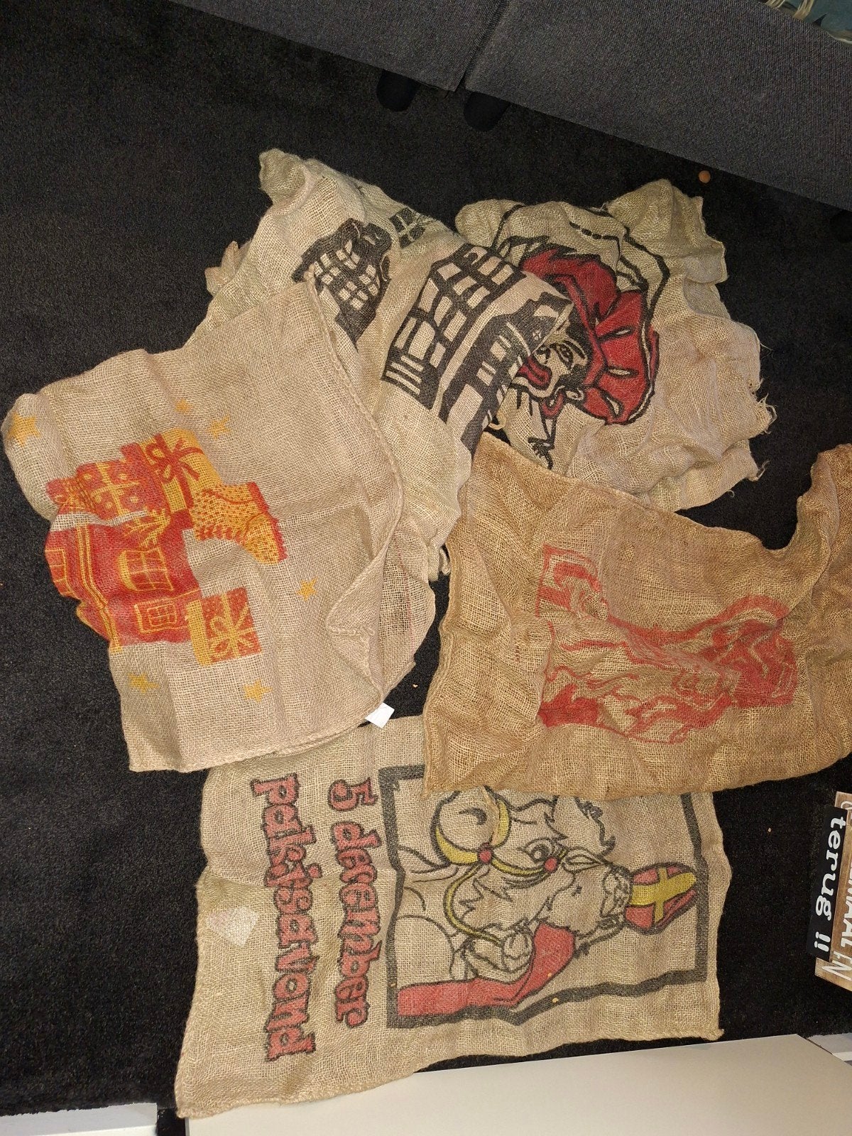 5x jute sinterklaas zakken, Ophalen of Verzenden