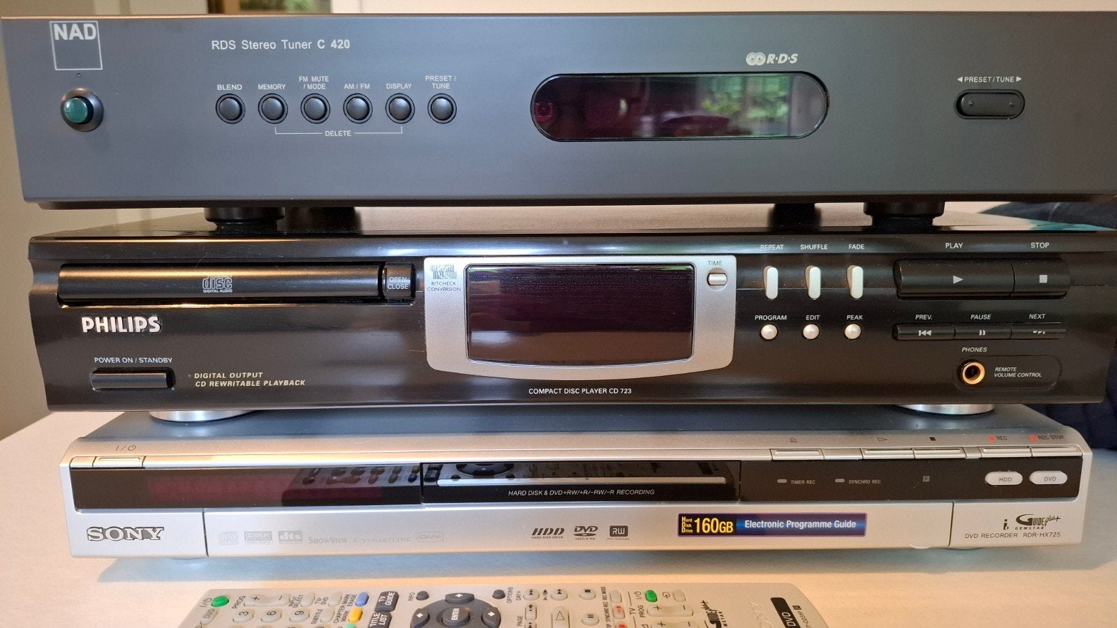 Cd speler, dvd recorder, tuner, Ophalen, Losse componenten, Zo goed als nieuw, Sony