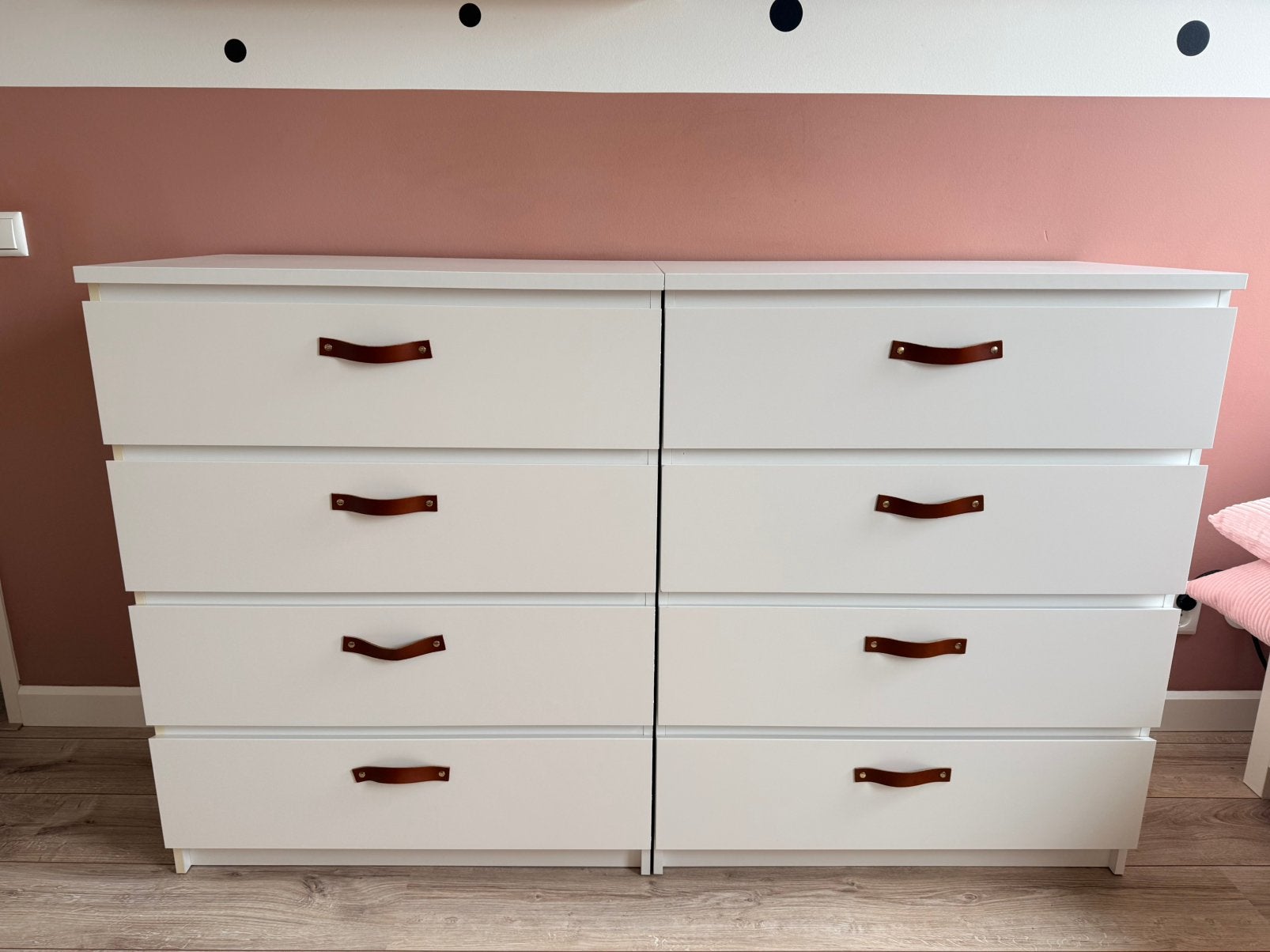 Ikea ladekast malm wit (2 stuks), Ophalen, Gebruikt, 100 tot 150 cm, 50 tot 100 cm