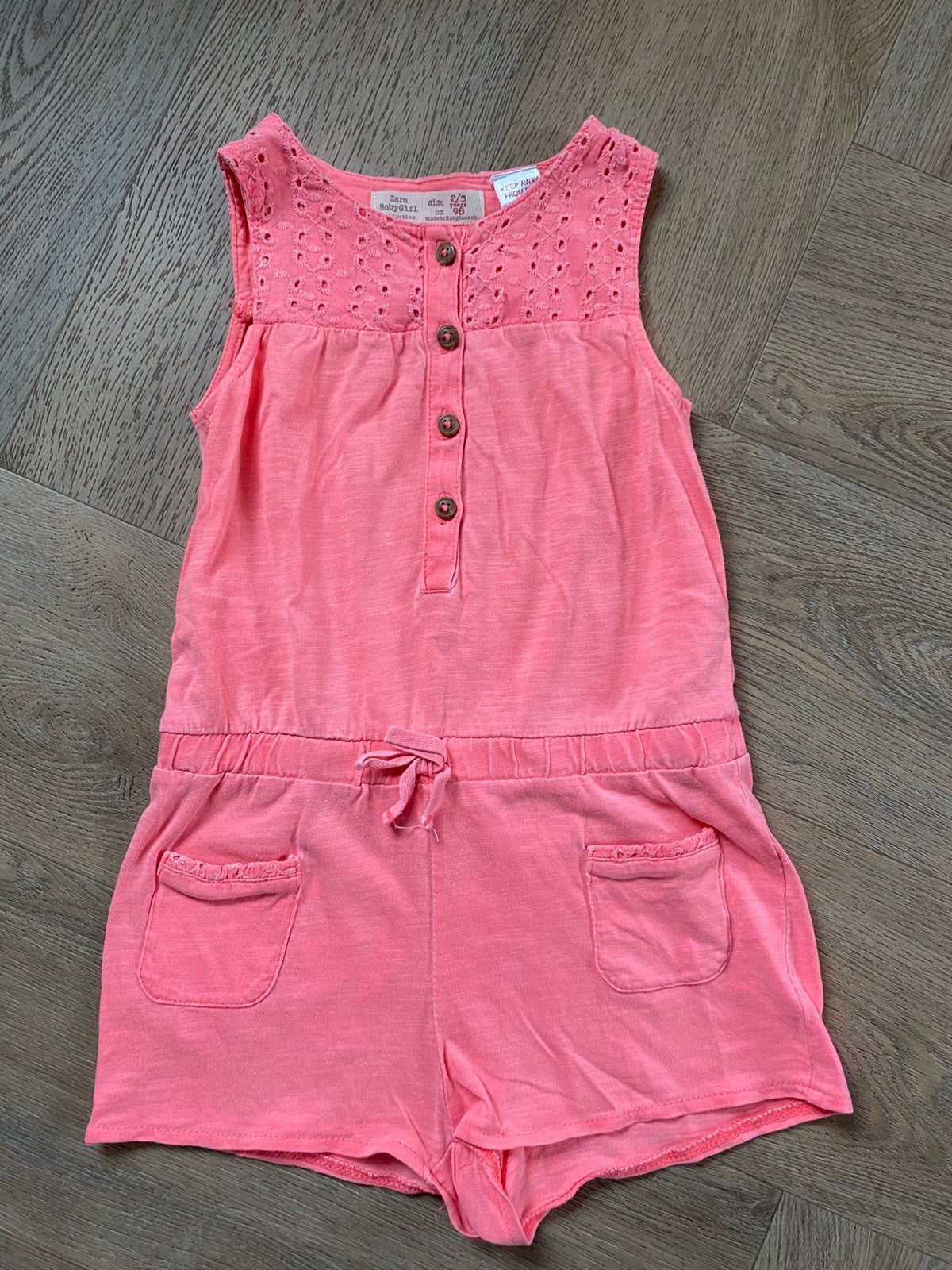 Zara roze zomerpakje maat 98, Ophalen of Verzenden, Gebruikt, Meisje, Overige typen
