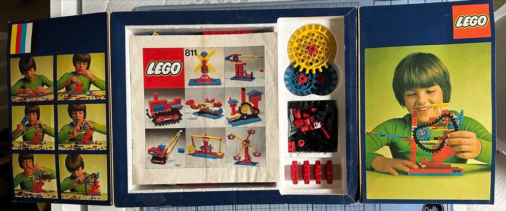 Lego Gear Set 811 uit 1974 met doos en instructies, Kinderen en Baby's, Speelgoed | Duplo en Lego, Gebruikt, Lego, Complete set