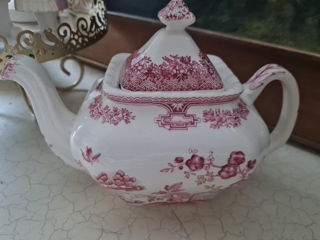 Antieke theepot merk Mason's decor Manchu, Ophalen of Verzenden