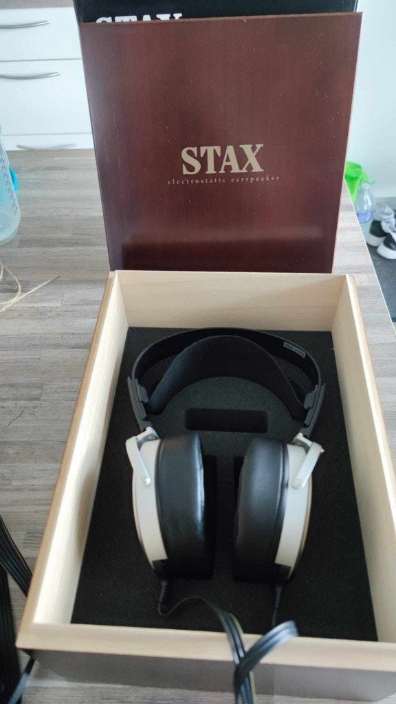 Stax SR-009 (electrostatic) + High-amp Alpha centauri Amp, Audio, Tv en Foto, Koptelefoons, Ophalen of Verzenden, Zo goed als nieuw