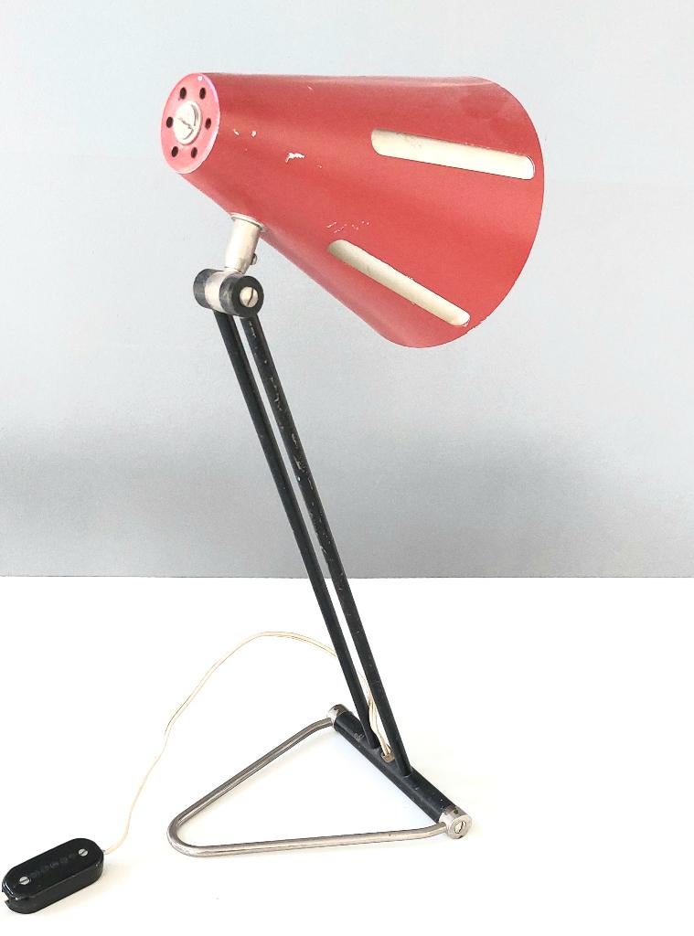 Busquet Tafellamp Hala Zonneserie, Huis en Inrichting, Lampen | Tafellampen, Gebruikt, Mid century, Ophalen of Verzenden, Metaal