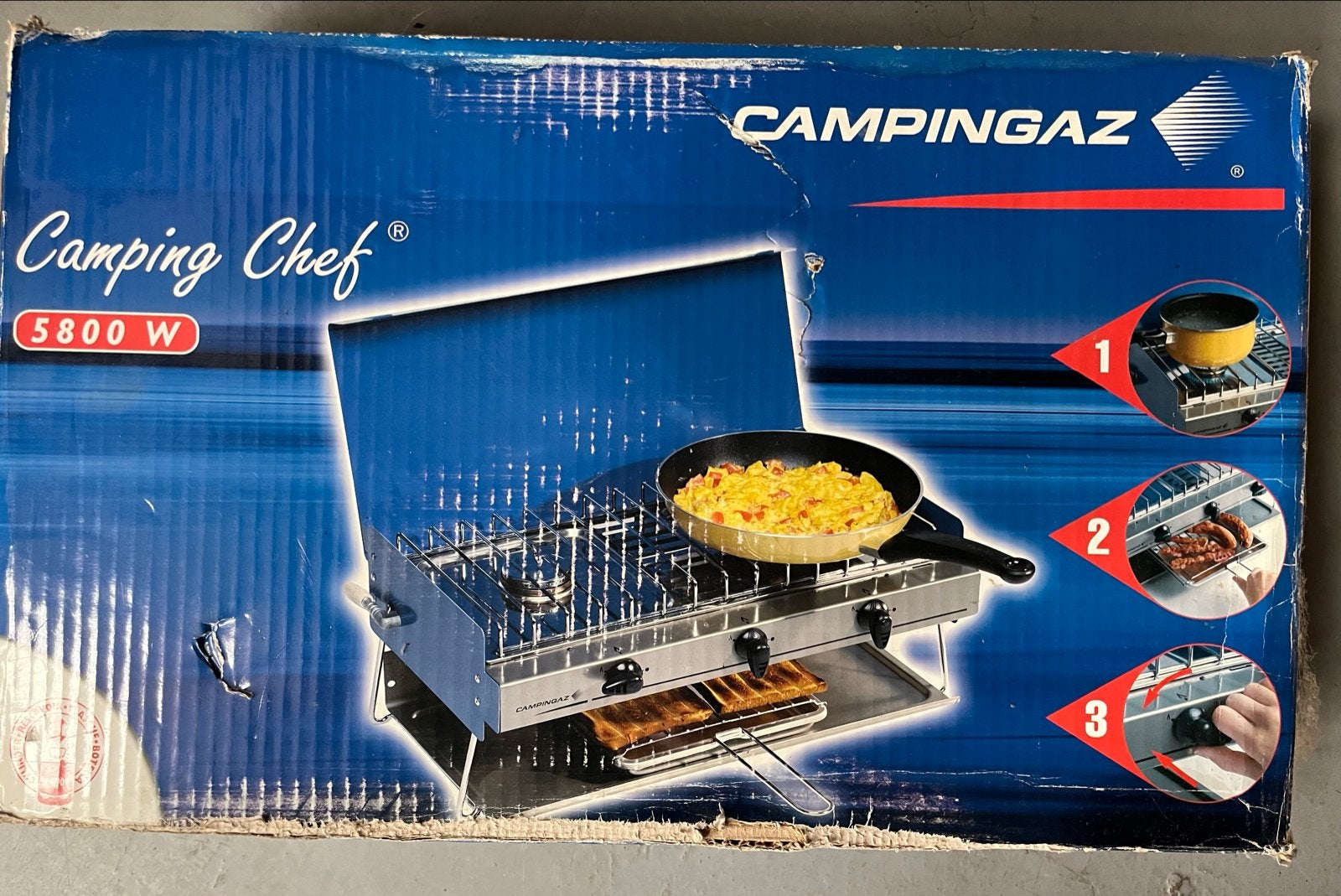 Campingaz Camping Chef 5800W Gasfornuis met Grill, Ophalen, Nieuw