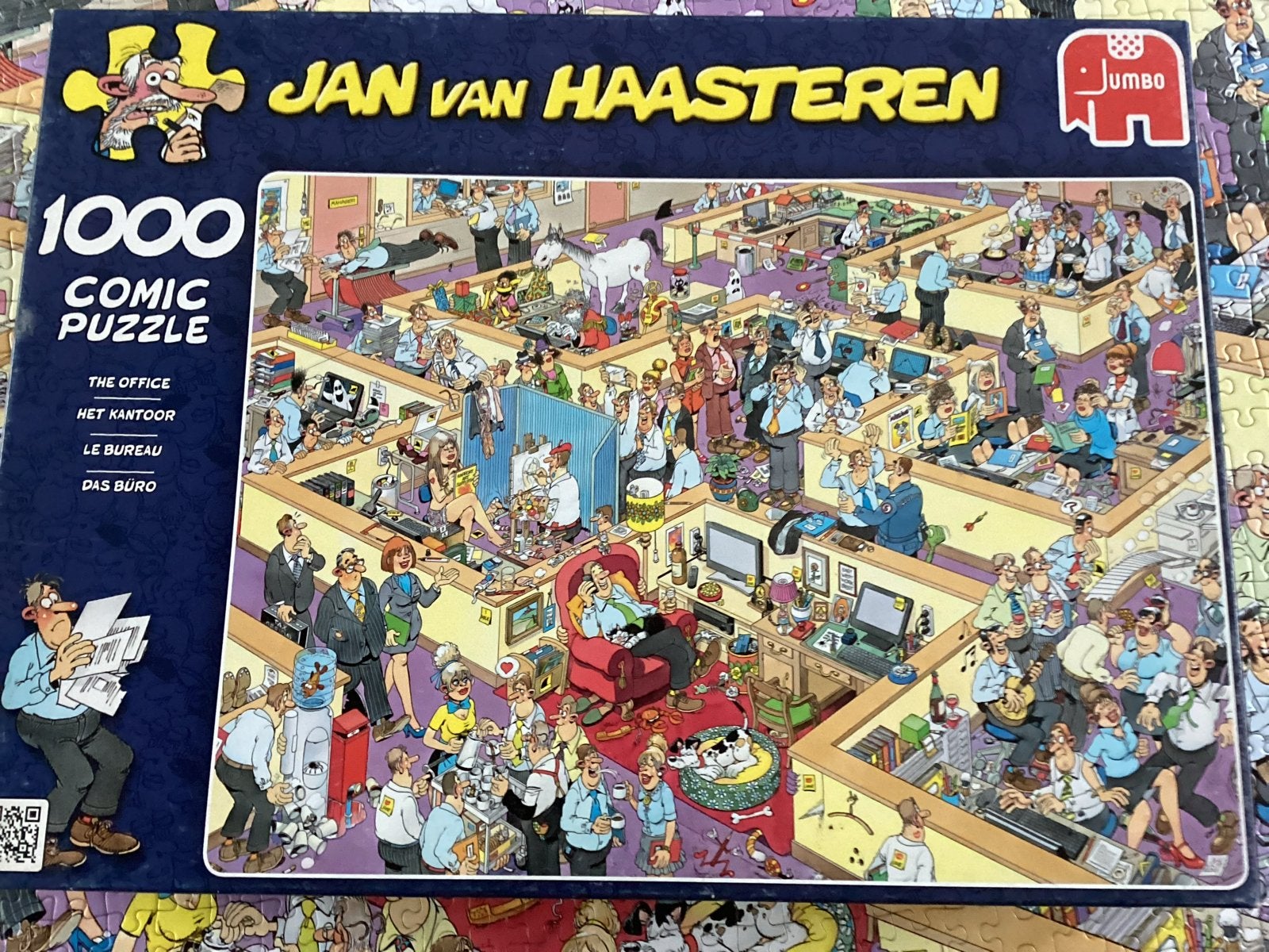 Jan van Haasteren puzzel - Het Kantoor (1000 stukjes), Ophalen of Verzenden, 500 t/m 1500 stukjes, Zo goed als nieuw, Legpuzzel