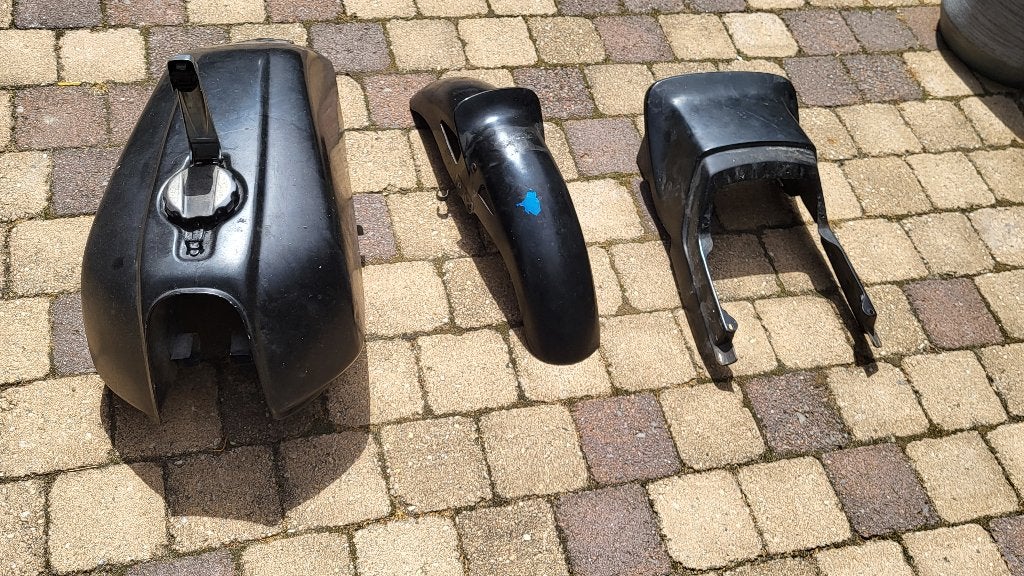CB750F CB900F benzinetank, spatbord en kontje, Motoren, Ophalen, Gebruikt