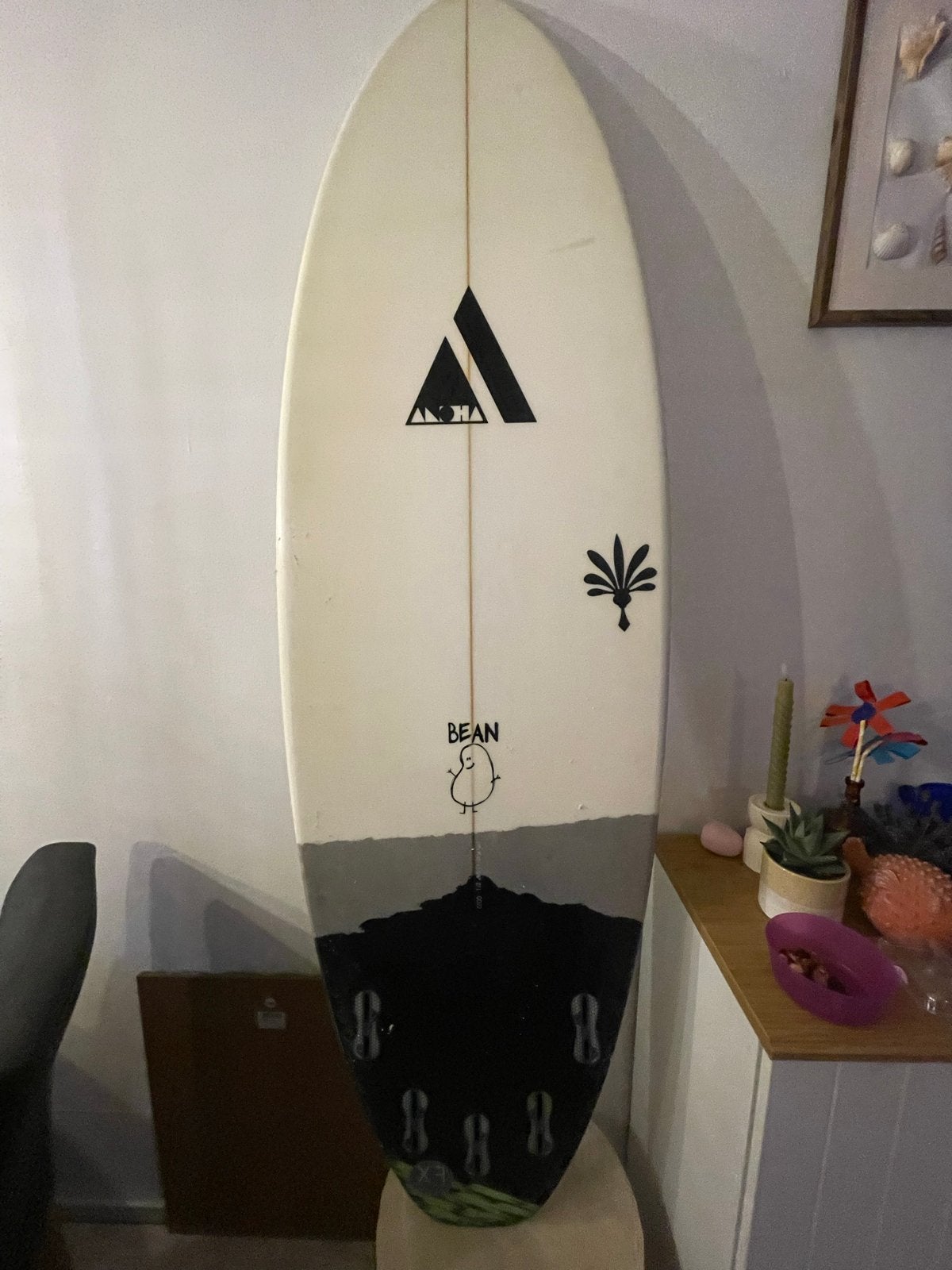 Aloha Bean Surfboard - Zo goed als nieuw, Watersport en Boten, Ophalen of Verzenden, Zo goed als nieuw, Funboard, Met vinnen
