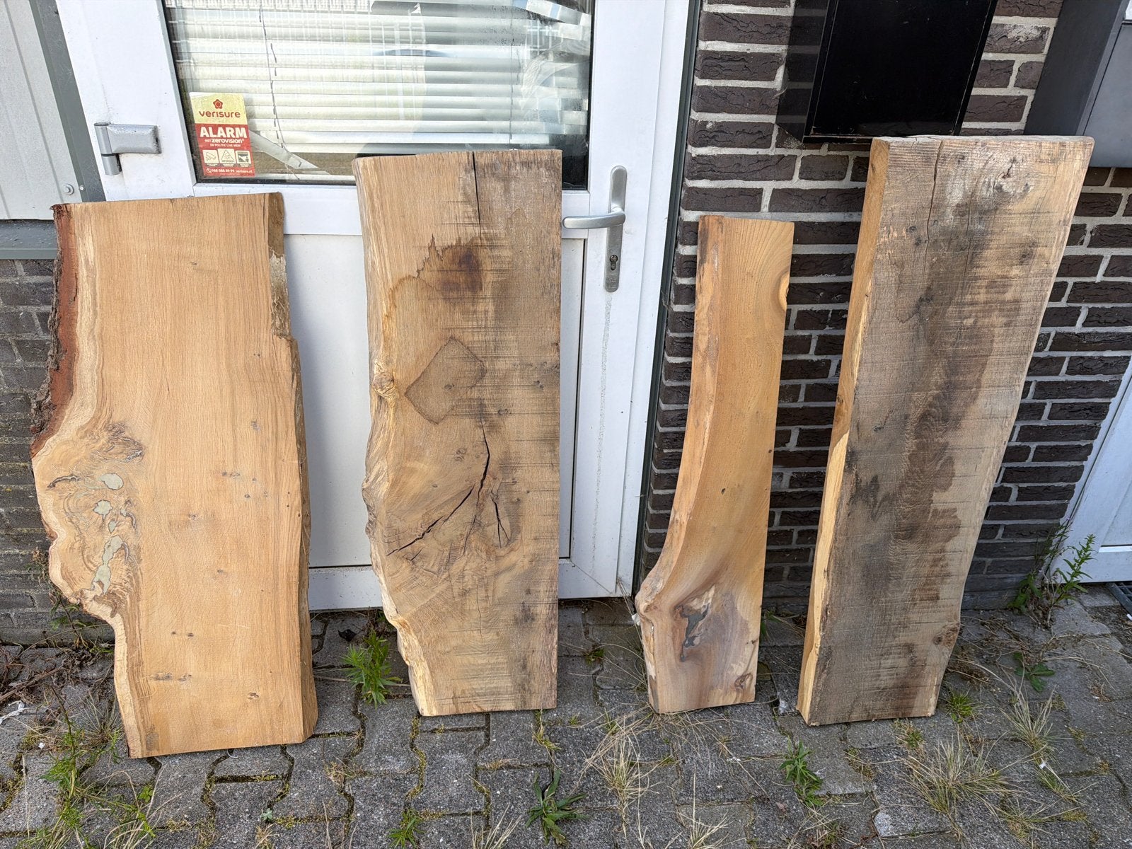 Massieve eiken en iepen wandplanken/bladen, Ophalen, Gebruikt, Eiken, Plank